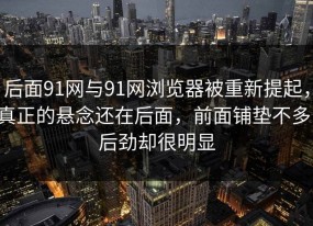 后面91网与91网浏览器被重新提起，真正的悬念还在后面，前面铺垫不多，后劲却很明显