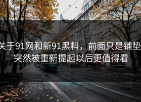 关于91网和新91黑料，前面只是铺垫，突然被重新提起以后更值得看